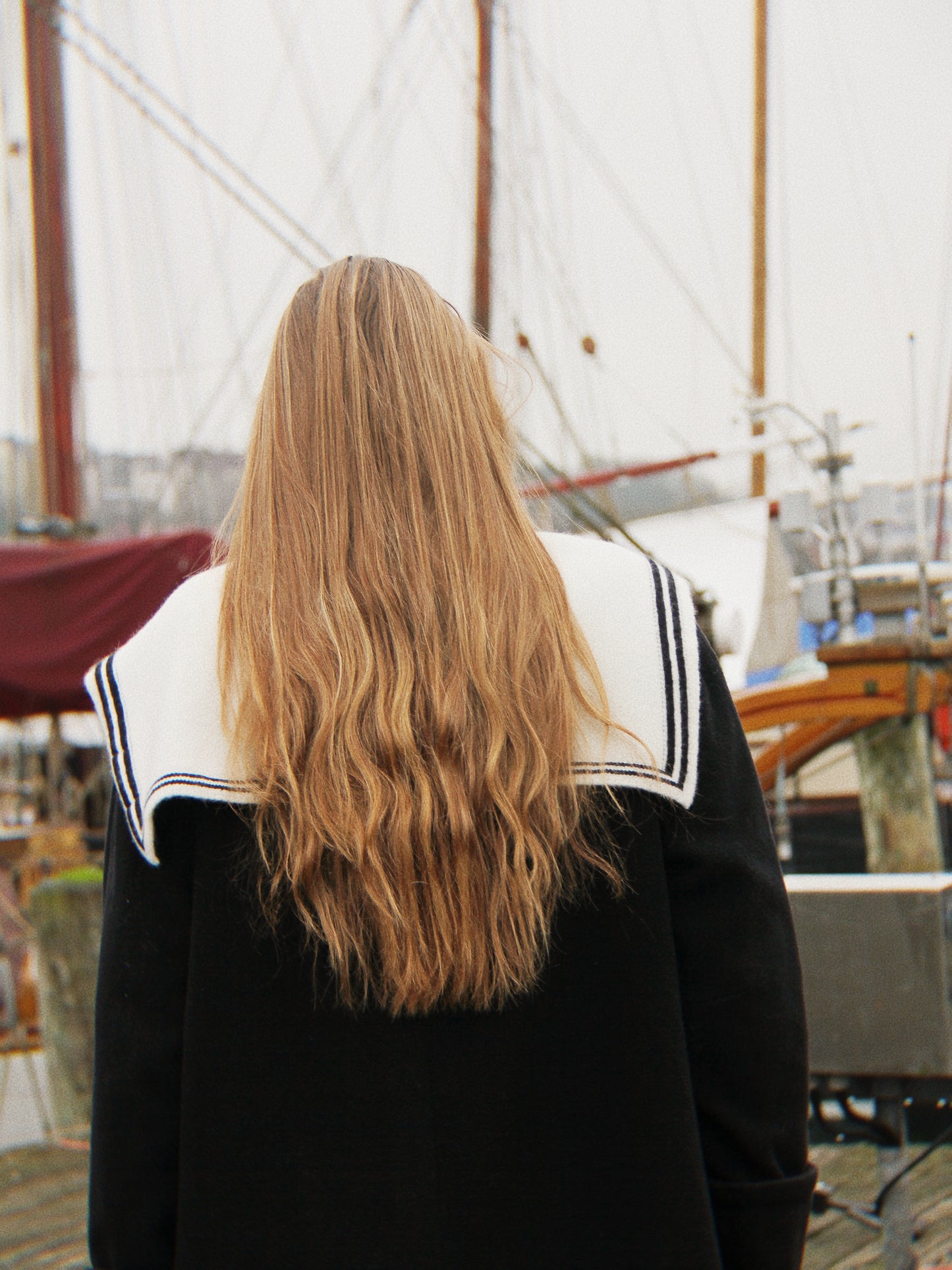 Nautischer Schal aus Merinowolle