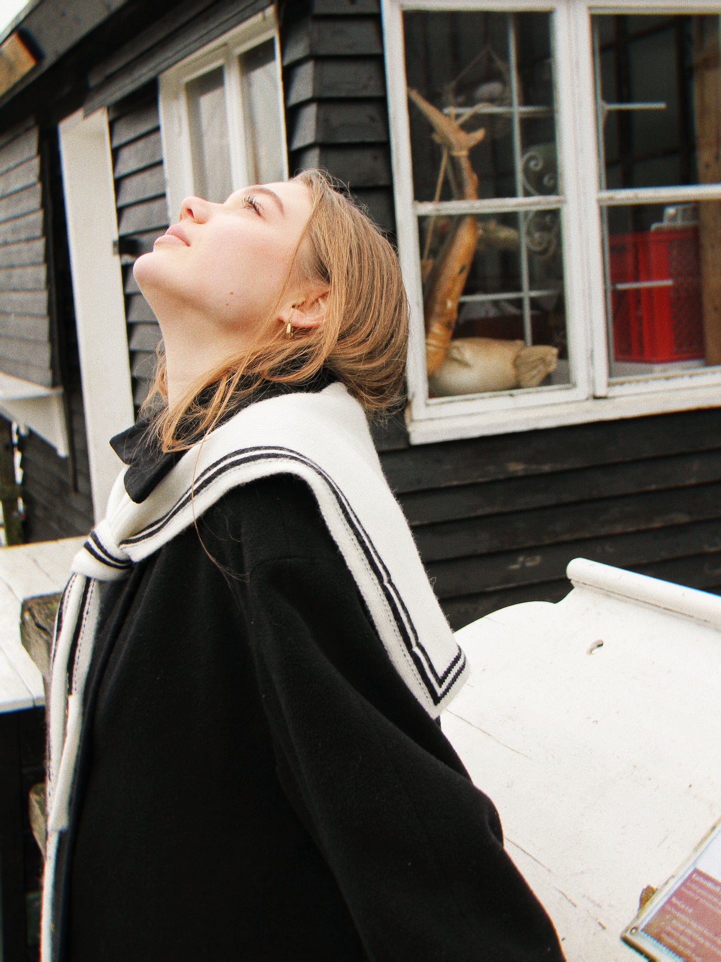 Nautischer Schal aus Merinowolle